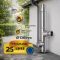 Preview: DW Bausatz Außenwand Ø 130 mm Edelstahl Schornstein 2,2–12,2 m