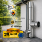 Preview: DW Bausatz Außenwand Ø 180 mm Edelstahl Schornstein 2,2–12,2 m