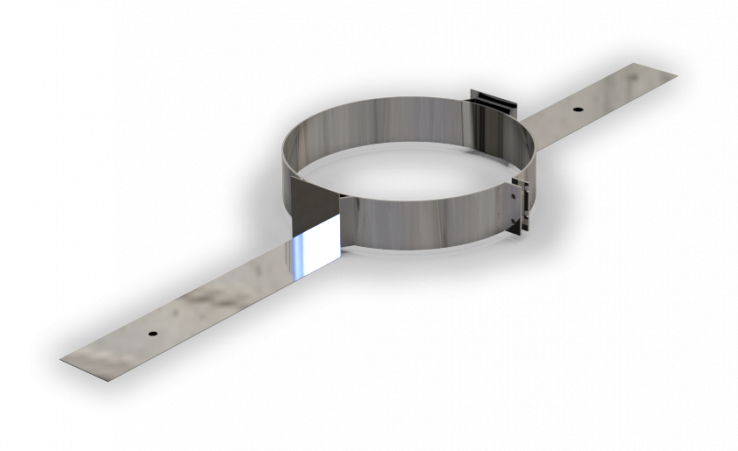 DW PLUS Bodenhalterung mit U-Profil 2×40 cm, Doppelwandig - Edelstahl