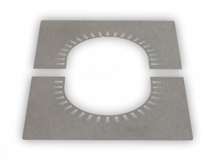 DW PLUS Teller-Rosette 2-teilig, belüftet 0–40°, Doppelwandig - Edelstahl