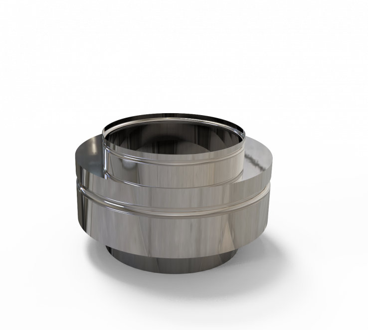 DW PLUS Mündungsabschluss, Doppelwandig - Edelstahl