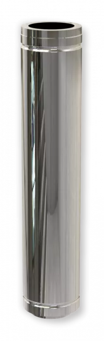 DW PLUS Längenelement 1000 mm Doppelwandig - Edehlstahl