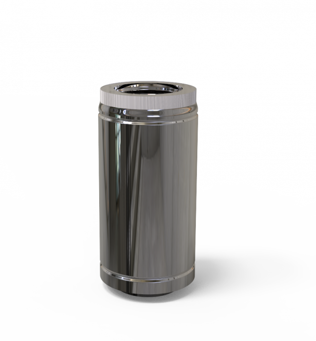 DW PLUS Längenelement 500 mm Doppelwandig - Edehlstahl