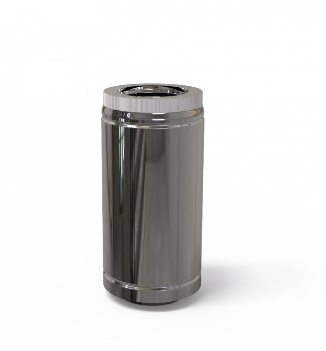 DW PLUS Längenelement 500 mm Doppelwandig - Edehlstahl