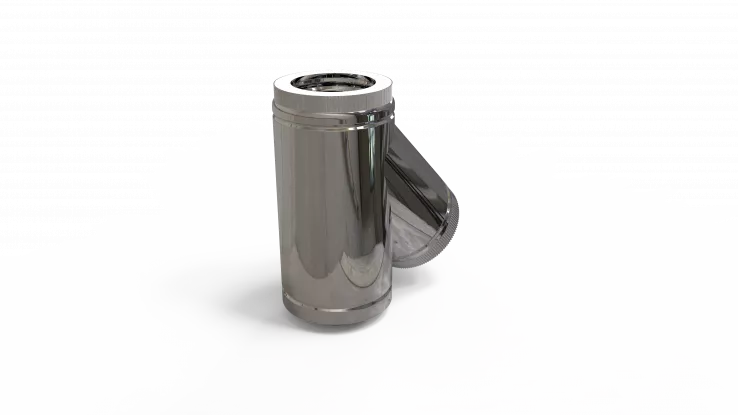 DW PLUS Doppelwandiges T-Element 45°