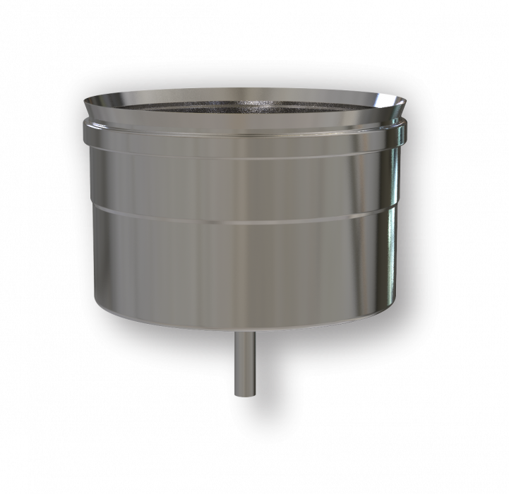 EW PLUS Kondensatschale mit Ablauf nach unten – Edelstahl