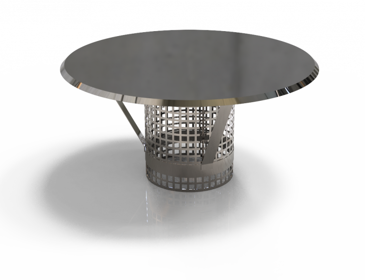 EW PLUS Regenhaube mit Einschub Edelstahl für EW-Schornstein