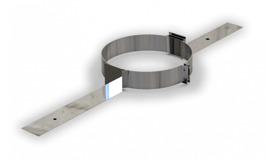 DW PLUS Bodenhalterung mit U-Profil 2×40 cm, Doppelwandig - Edelstahl