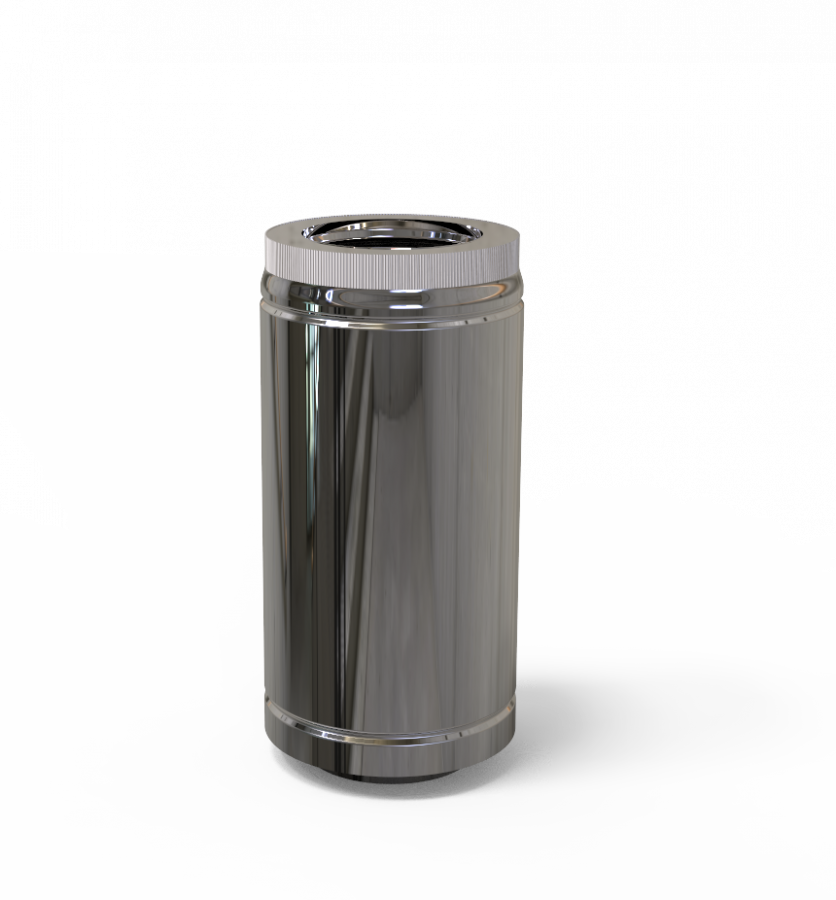 DW PLUS Längenelement 500 mm Doppelwandig - Edehlstahl