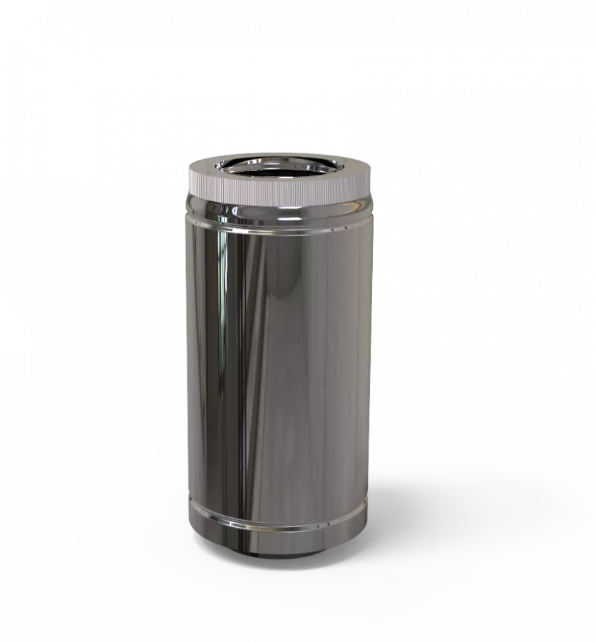 DW PLUS Längenelement 500 mm Doppelwandig - Edehlstahl