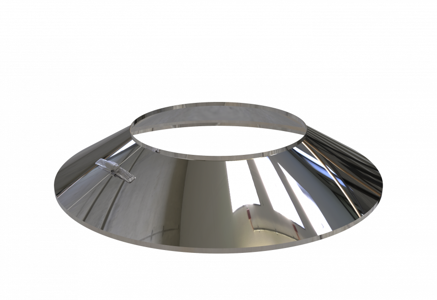 DW PLUS Wandrosette 110 mm konisch, verschließbar, Doppelwandig - Edelstahl