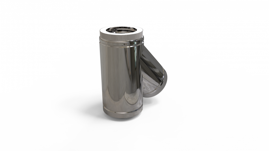 DW PLUS Doppelwandiges T-Element 45°