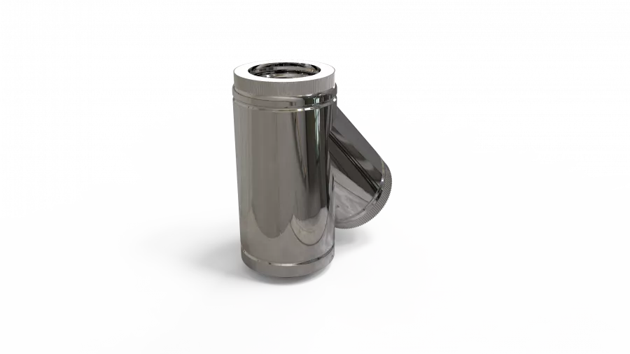 DW PLUS Doppelwandiges T-Element 45°