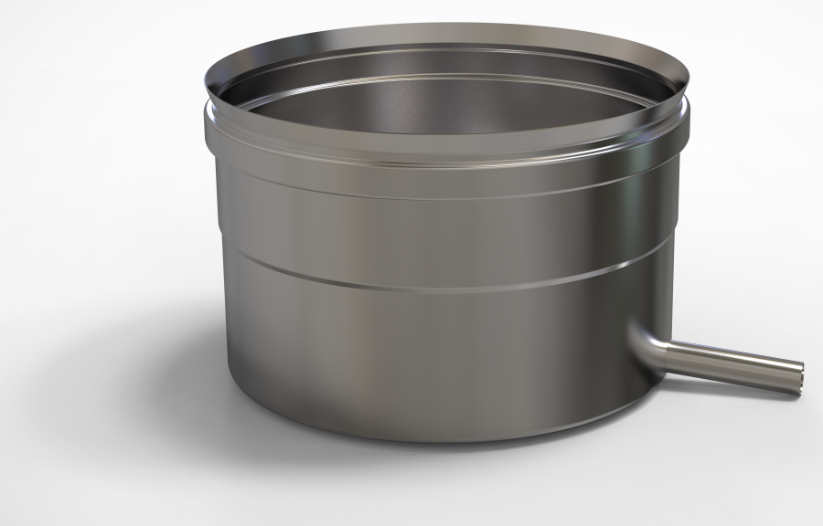 EW PLUS Kondensatschale mit Ablauf – Edelstahl