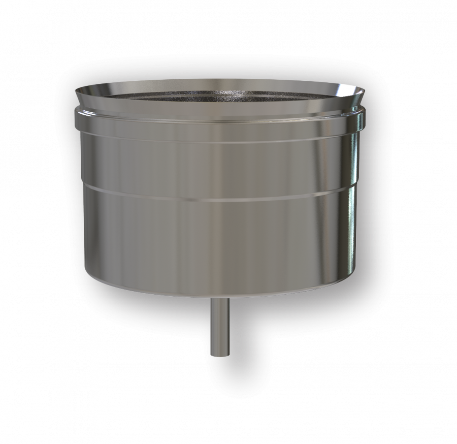 EW PLUS Kondensatschale mit Ablauf nach unten – Edelstahl