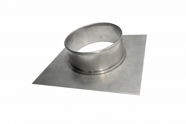 DW PLUS Edelstahl Ansaugstutzen für Haube als Grundplatte