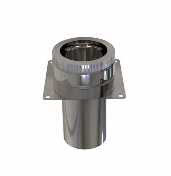 DW PLUS Überleitung SW–DW mit Bodenplatte 330 mm, Doppelwandig - Edelstahl