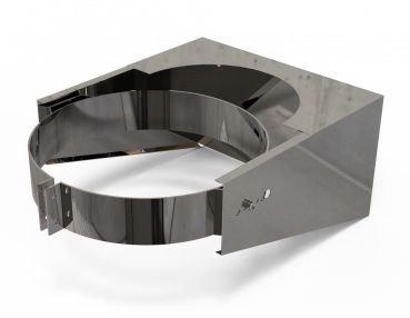 DW PLUS tragende Wandhalterung 25–35 cm, Doppelwandig - Edelstahl