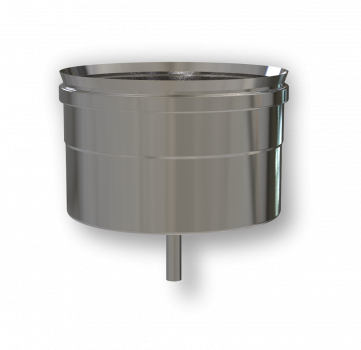 EW PLUS Kondensatschale mit Ablauf nach unten – Edelstahl