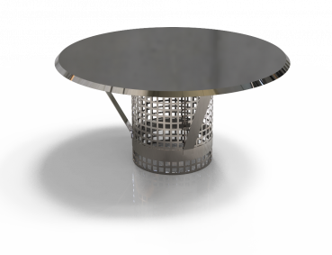 EW PLUS Regenhaube mit Einschub Edelstahl für EW-Schornstein