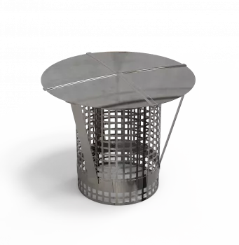 EW PLUS Regenhaube mit Funkenschutzgitter Edelstahl für EW-Schornstein