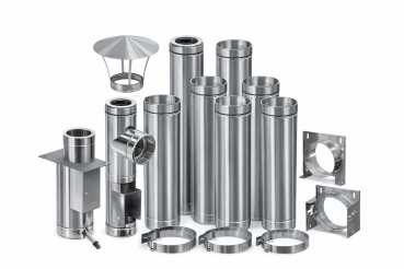 DW Grundset Außenwand Standard DN - Bausatz mit T-Stück 90° und Reinigung